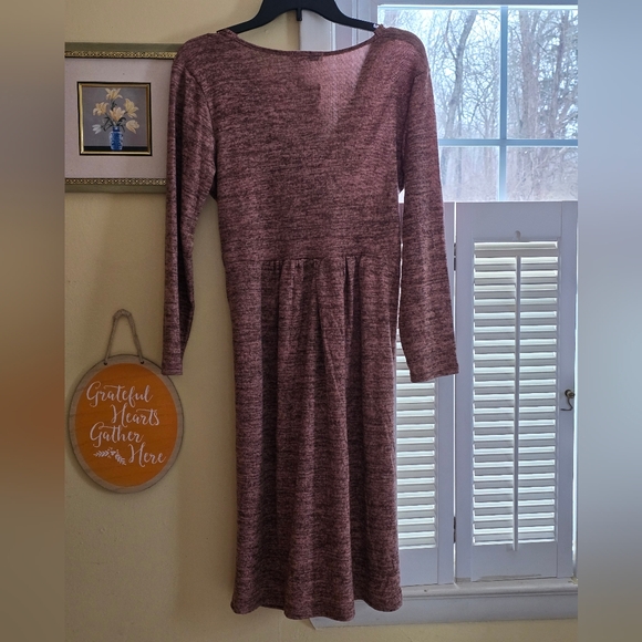 Jon & Anna Heathered Rose Burgundy Knit Sweater Size M - Picture 4 of 9